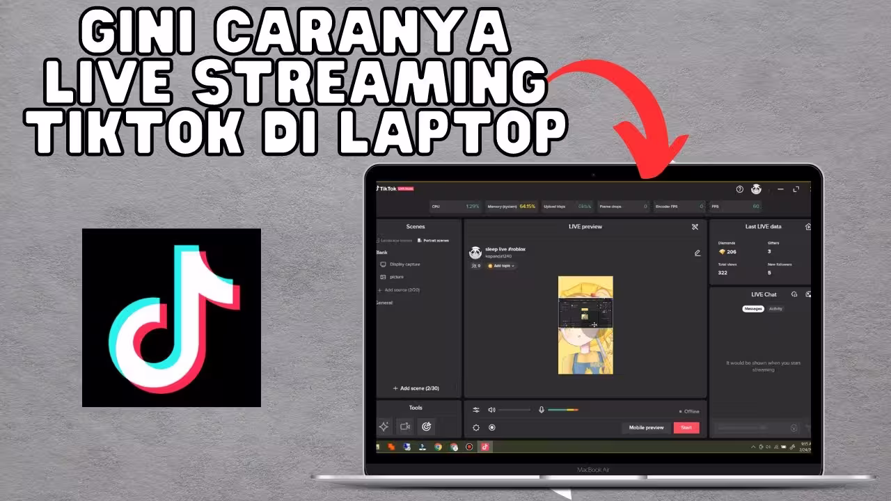Cara Live TikTok di Laptop - Panduan Lengkap Tanpa 1000 Followers dan dengan TikTok Live Studio