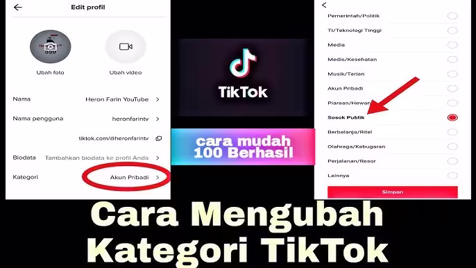 Cara Mengubah Jenis Akun Lainnya di TikTok
