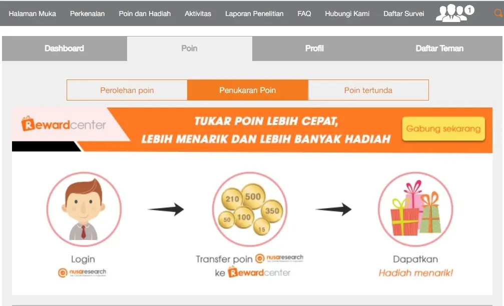 Bagaimana Cara Menukar Poin Nusaresearch